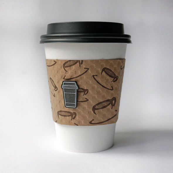 Minimalist Coffee Cup (Glow in the Dark) Lapel Enamel Pin