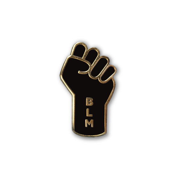 Resist Raised Fist BLM Lapel Enamel Pin | Black Lives Matter Charity Fundraiser