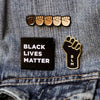 Resist Raised Fist BLM Lapel Enamel Pin | Black Lives Matter Charity Fundraiser