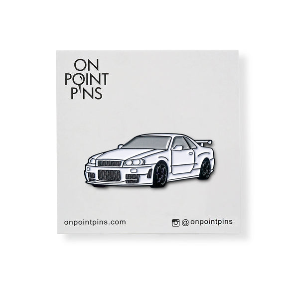 R34 (White) Car Lapel Enamel Pin