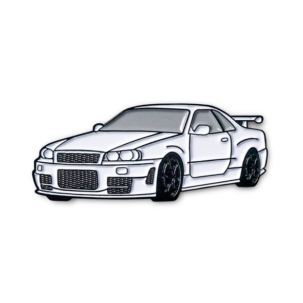 R34 (White) Car Lapel Enamel Pin