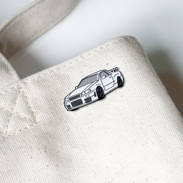 R34 (White) Car Lapel Enamel Pin