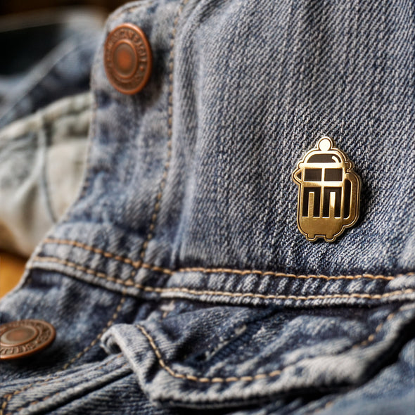Coffee Collection: French Press Coffee Maker Enamel Lapel Pin