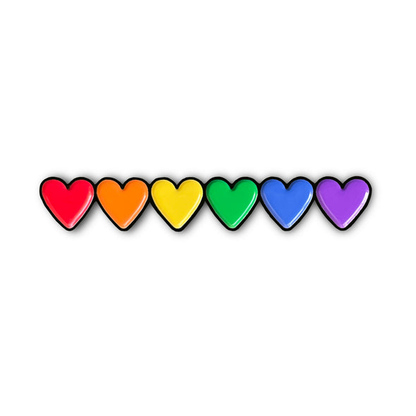 Rainbow Hearts LGBTQ Pride Ally Lapel Enamel Pin