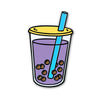 Boba Bubble Taro Ube Milk Tea Lapel Enamel Pin