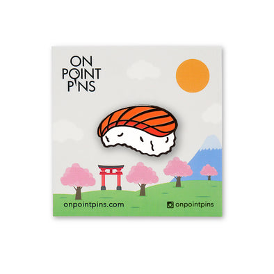 Japan: Salmon (Sake) Nigiri Sushi Lapel Enamel Pin