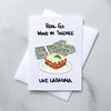 Greeting Card: Real Gs Move In Silence Like Lasagna