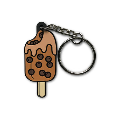 Brown Sugar Boba Ice Cream Bar Popsicle Soft PVC Keychain
