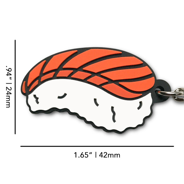 Japan: Salmon (Sake) Nigiri Sushi Soft PVC Keychain