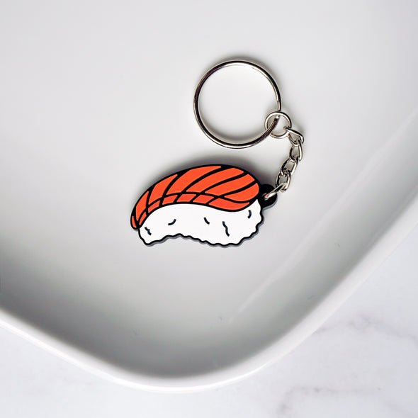 Japan: Salmon (Sake) Nigiri Sushi Soft PVC Keychain
