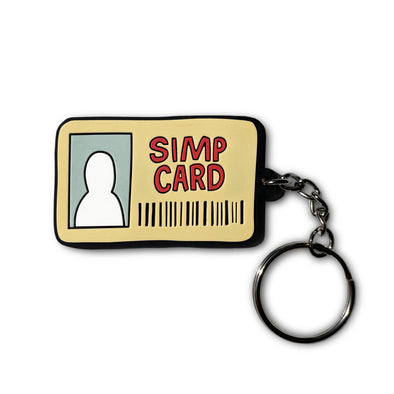 Simp Card Meme Soft PVC Keychain