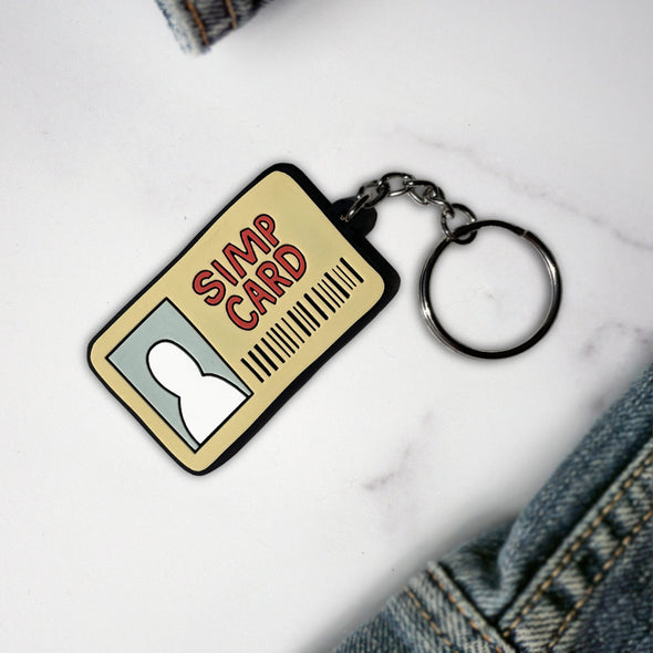 Simp Card Meme Soft PVC Keychain