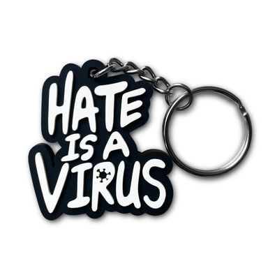 Stop Asian Hate | Hate is a Virus Soft PVC Keychain