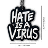 Stop Asian Hate | Hate is a Virus Soft PVC Keychain