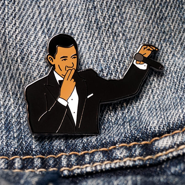 President Barack Obama Mic Drop Meme Lapel Enamel Pin