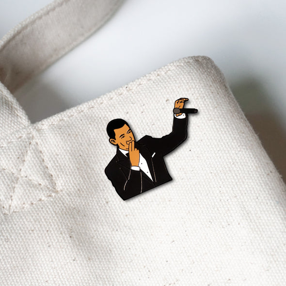 President Barack Obama Mic Drop Meme Lapel Enamel Pin