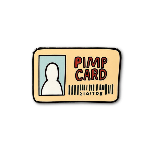 Pimp Card Meme Lapel Enamel Pin