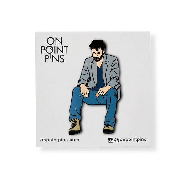 Sad Keanu Reeves Park Bench Meme Lapel Enamel Pin