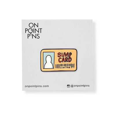 Simp Card Meme Lapel Enamel Pin