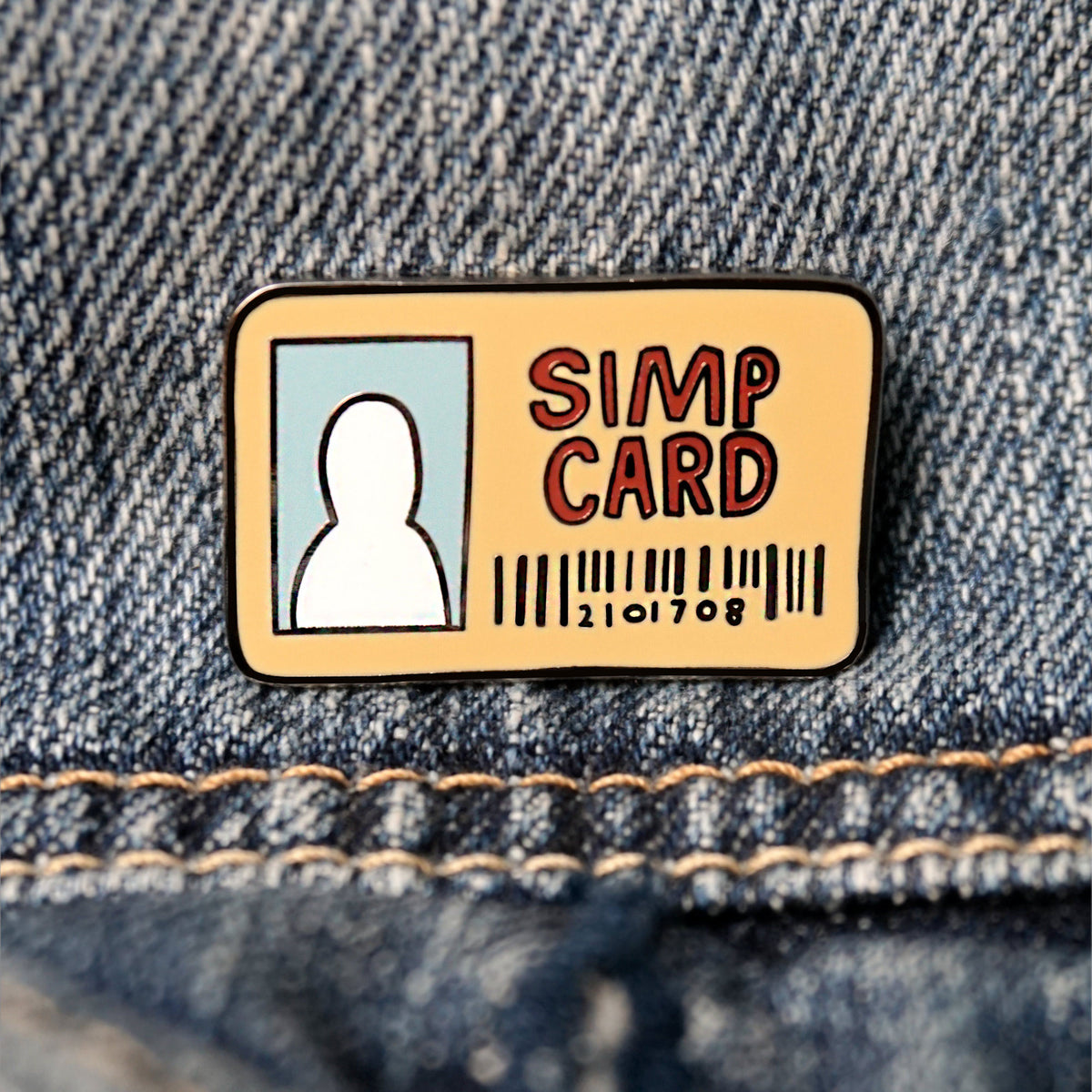 Simp Card Meme Lapel Enamel Pin โ On Point Pins