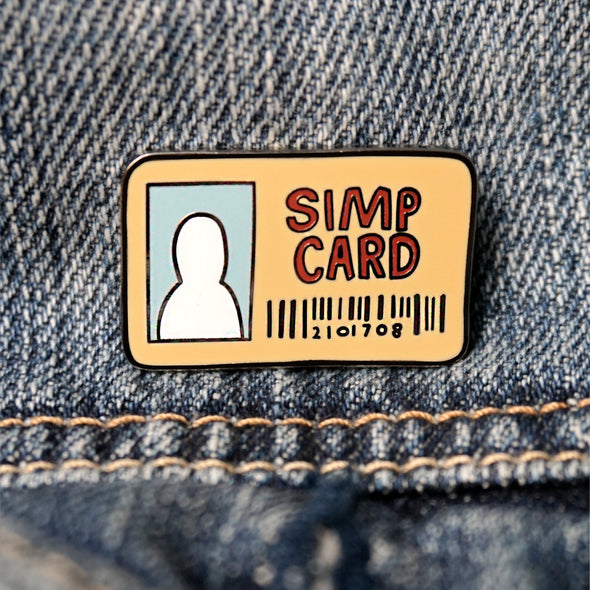 Simp Card Meme Lapel Enamel Pin