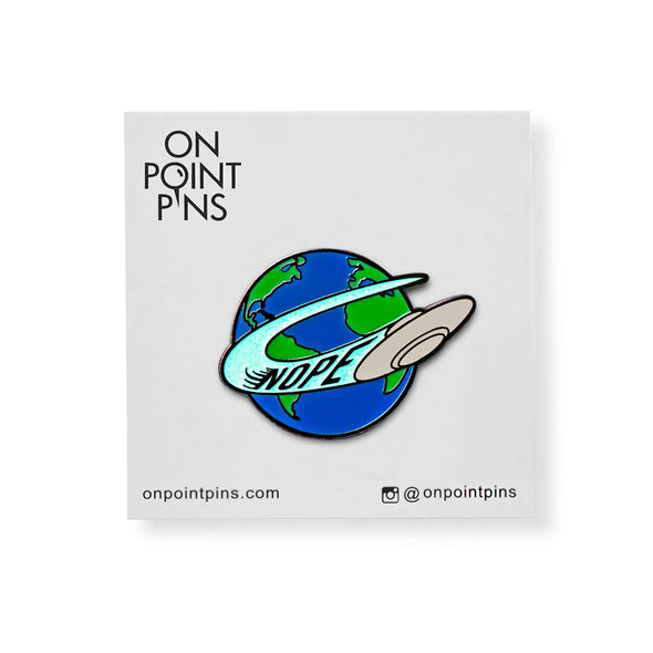 Nope UFO Alien Meme Lapel Enamel Pin