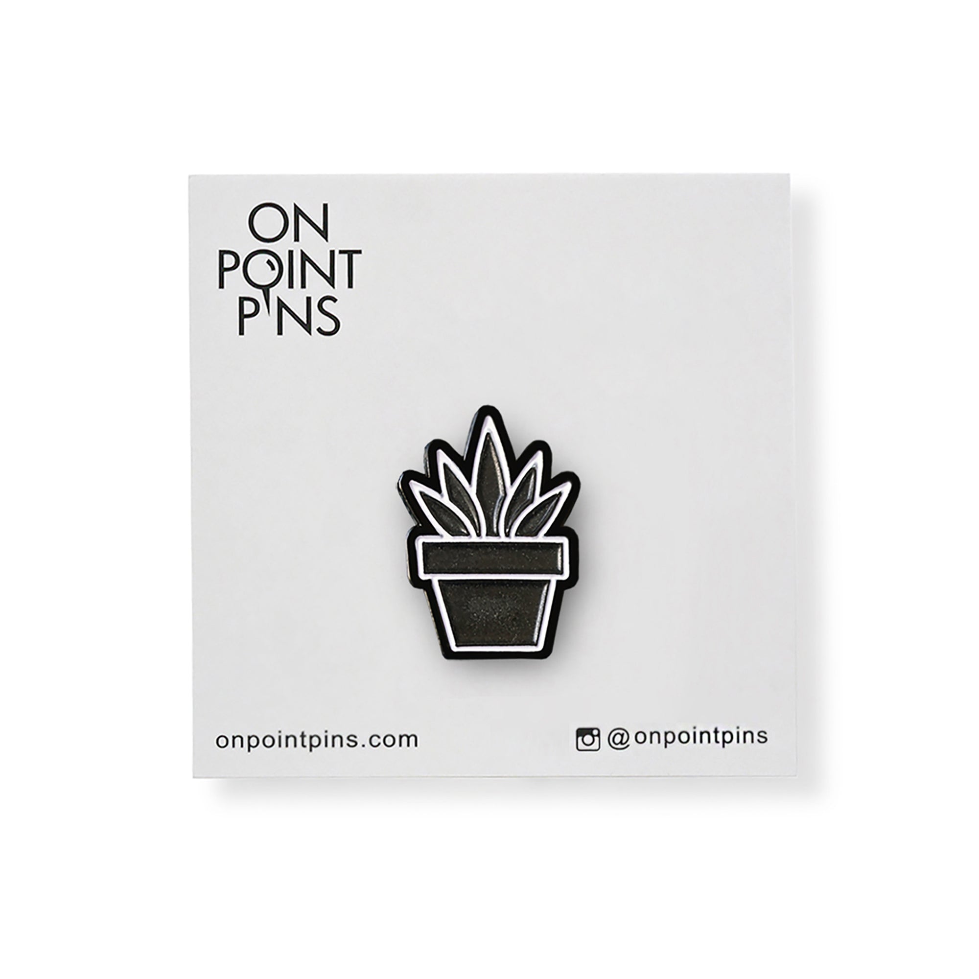 succulent enamel pin Minimalist Succulent Lapel Enamel Pin