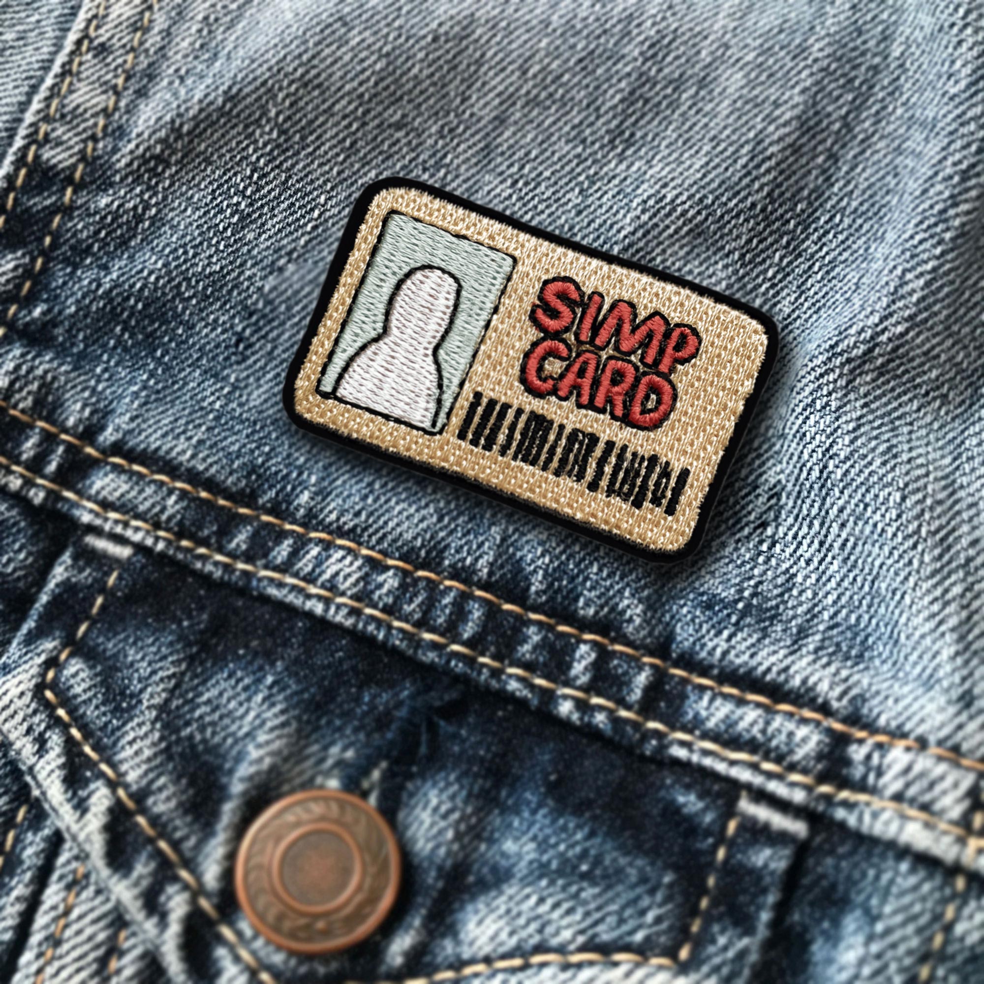 Simp Card Meme Iron On Patch (Small) – On Point Pins