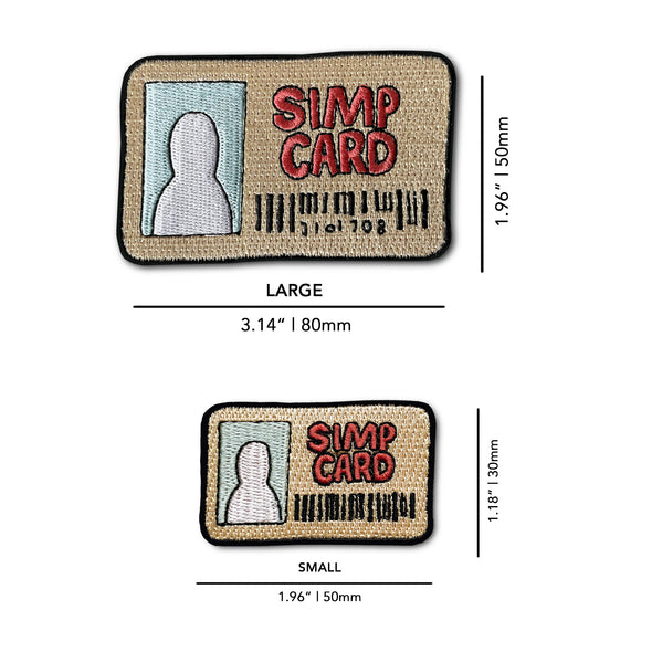 Simp Card Meme Iron On Patch (Large)