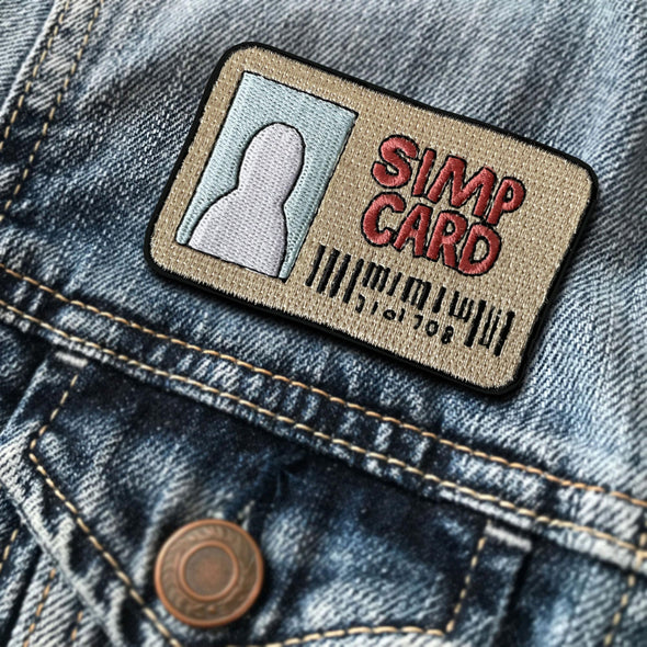 Simp Card Meme Iron On Patch (Large)