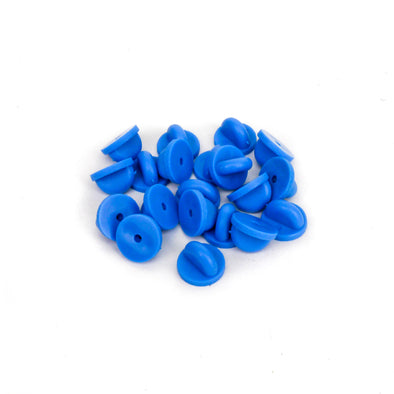 Blue Rubber Clutches (Backings Clasp) for Enamel Pin | Pack of 20
