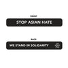 Stop Asian Hate Silicone Wristband