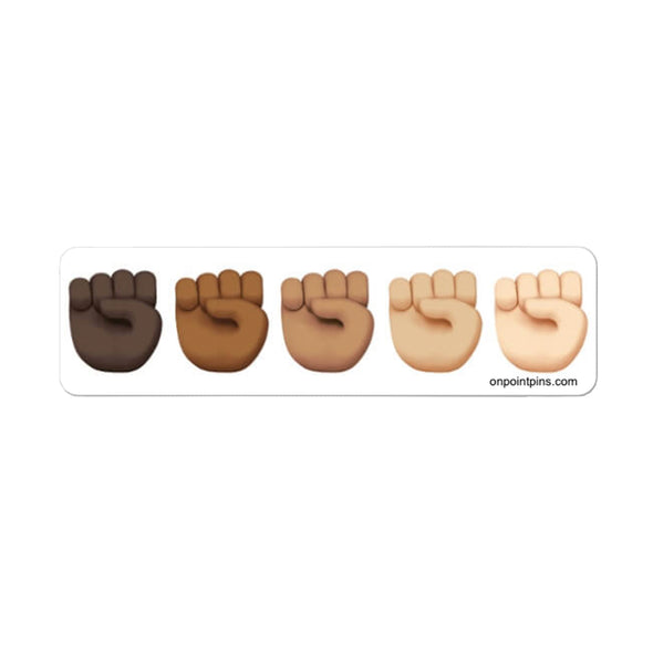 'Stand Together' Raised Fists Emoji Die Cut Vinyl Sticker | Black Lives Matter Charity Fundraiser