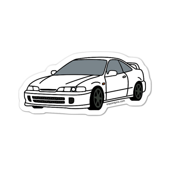 Type R (White) Car Die Cut Vinyl Sticker