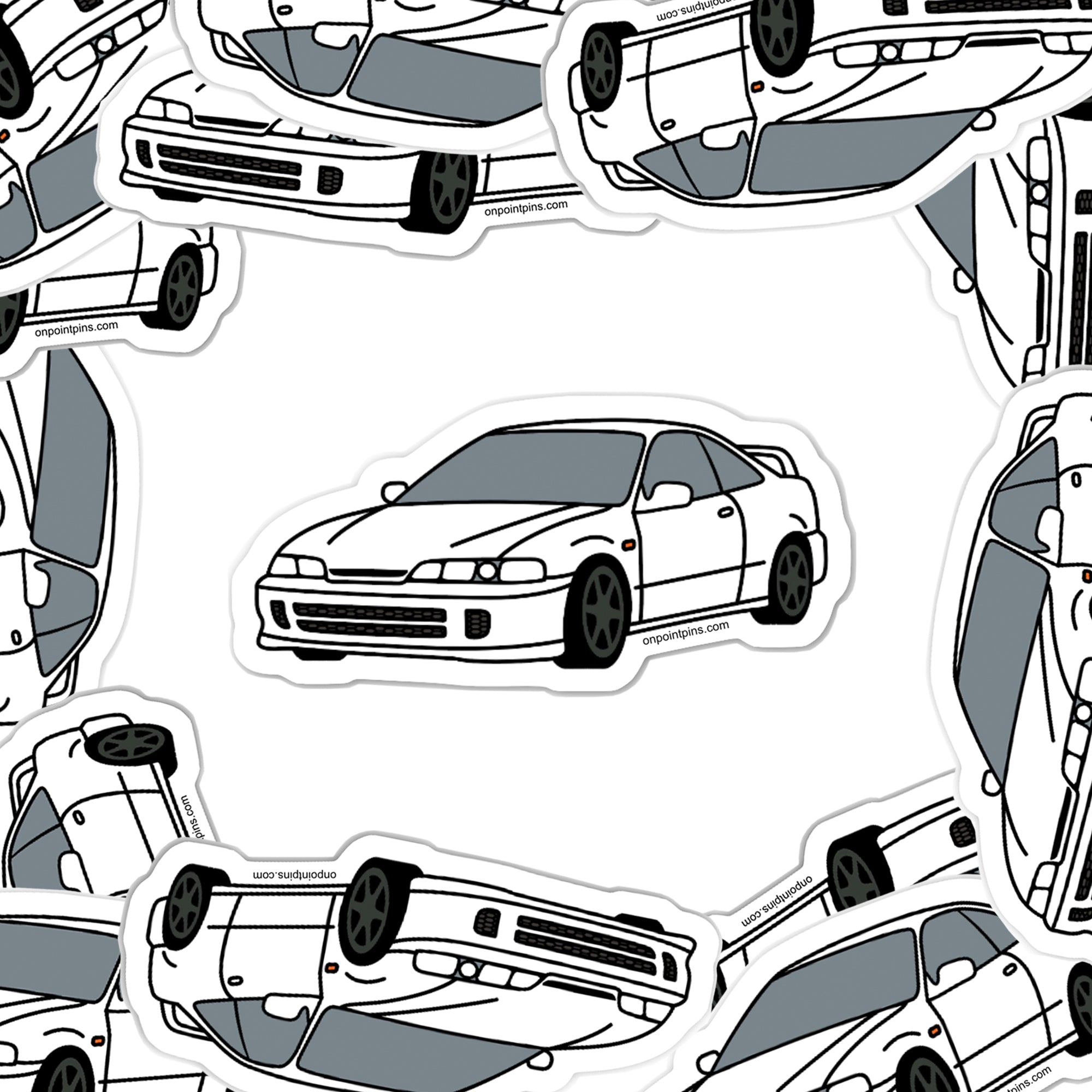 Type R (White) Car Die Cut Vinyl Sticker – On Point Pins