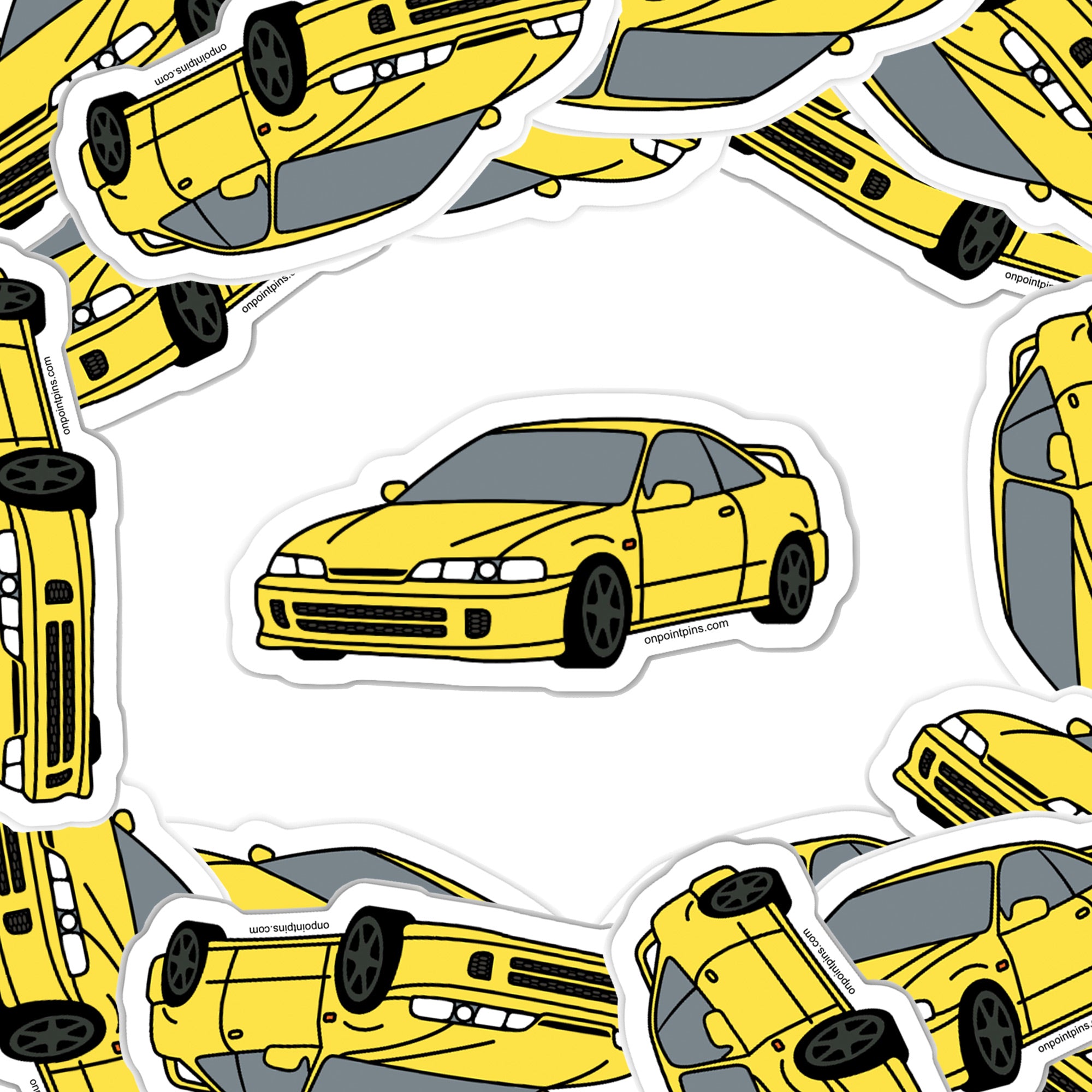 Yellow R Sticker Type R (Yellow) Car Die Cut Vinyl Sticker – On Point Pins
