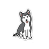 Husky Puppy "Bad Dog" Die Cut Vinyl Sticker