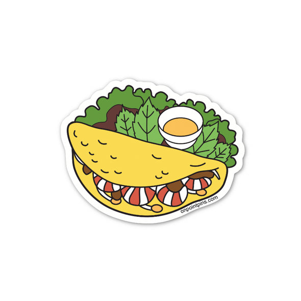 Vietnam: Banh Xeo Crepe Die Cut Vinyl Sticker