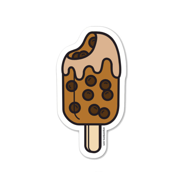 Brown Sugar Boba Ice Cream Bar Popsicle Die Cut Vinyl Sticker