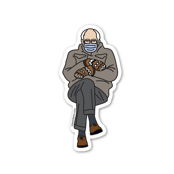 Bernie Sanders Mittens Meme Die Cut Vinyl Sticker