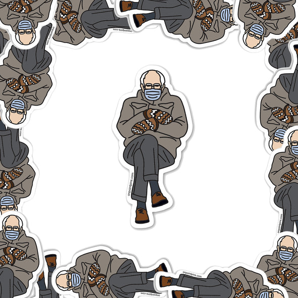 Bernie Sanders Mittens Meme Die Cut Vinyl Sticker