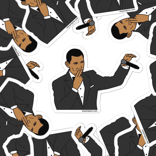 President Barack Obama Mic Drop Meme Die Cut Vinyl Sticker