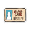 Simp Card Meme Die Cut Vinyl Sticker