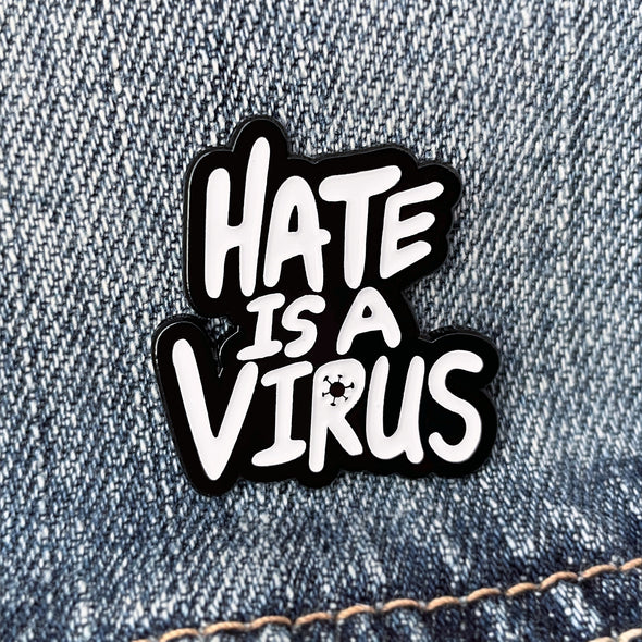 Stop Asian Hate | Hate is a Virus Lapel Enamel Pin