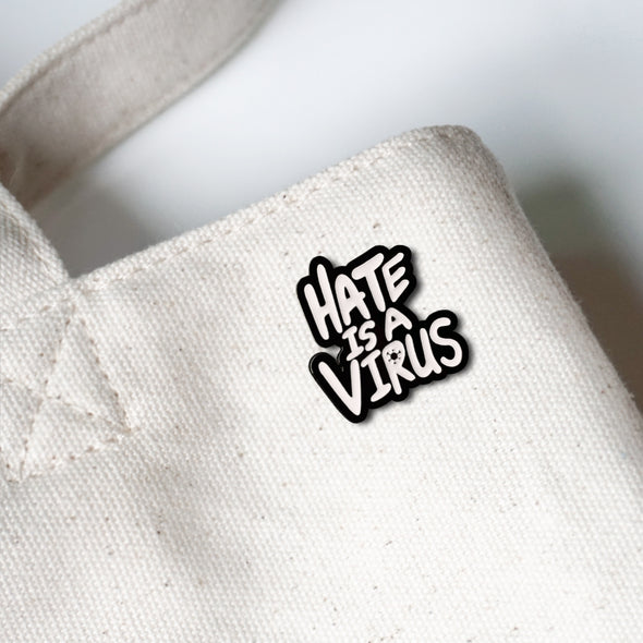 Stop Asian Hate | Hate is a Virus Lapel Enamel Pin