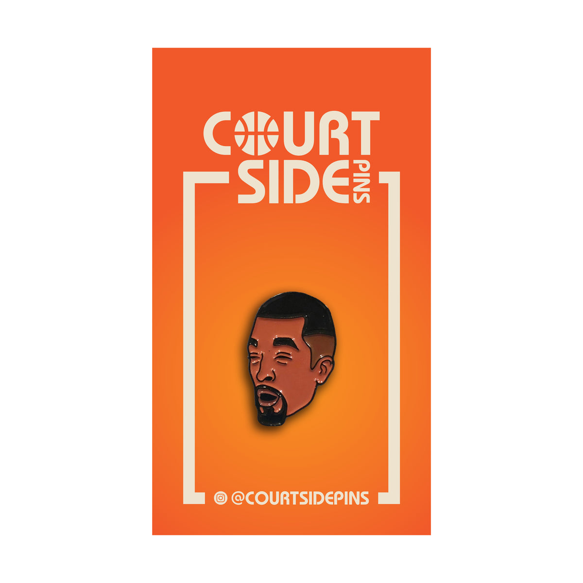 Courtside Pins: JR Squint Lapel Meme Enamel Pin – On Point Pins