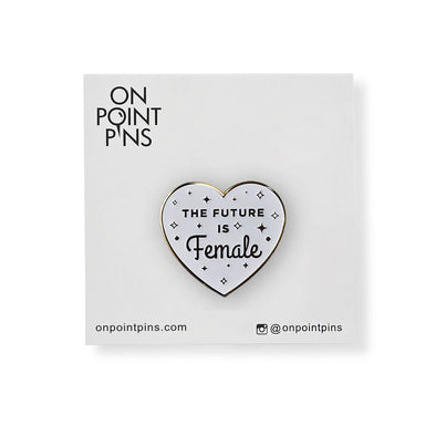 The Future is Female White Lapel Enamel Pin