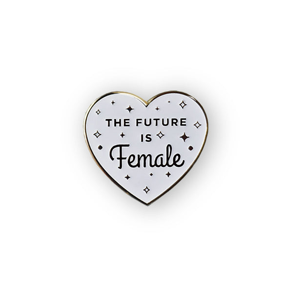 The Future is Female White Lapel Enamel Pin